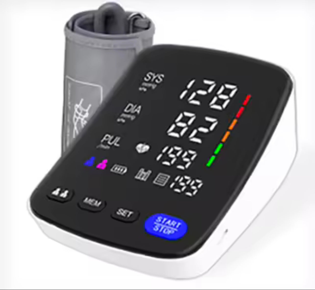 Curved LED Smart Blood Pressure Monitor