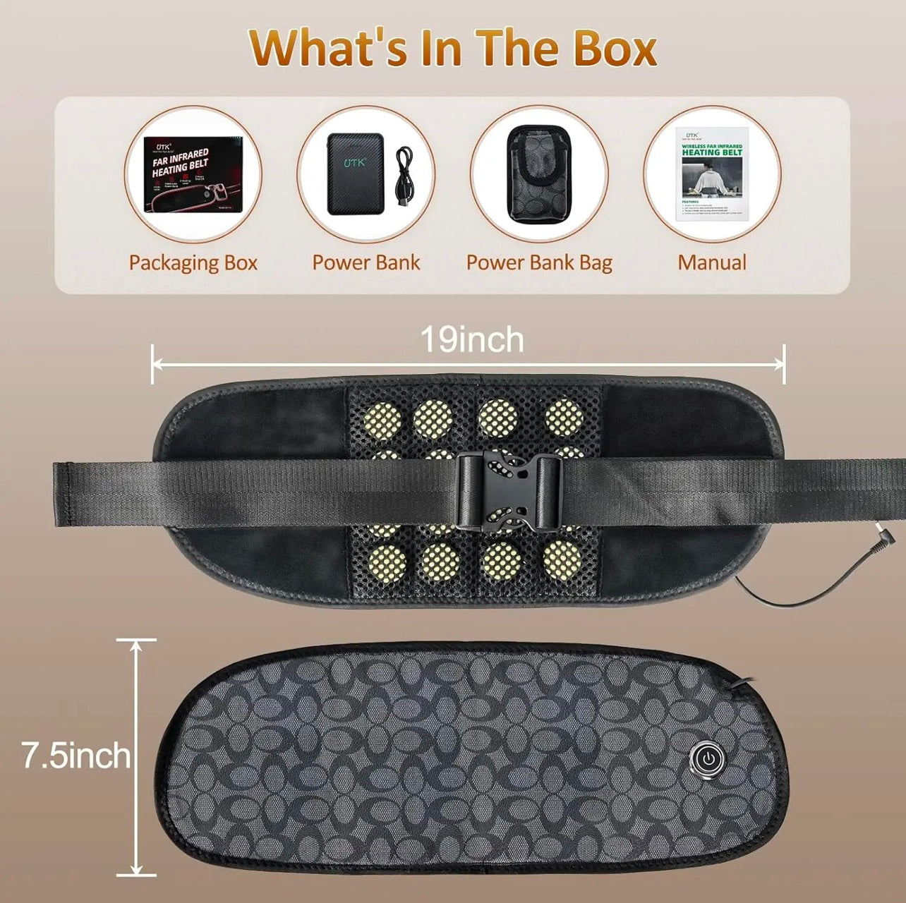 Cordless Infrared Heating Pad for Back Pain 3.0