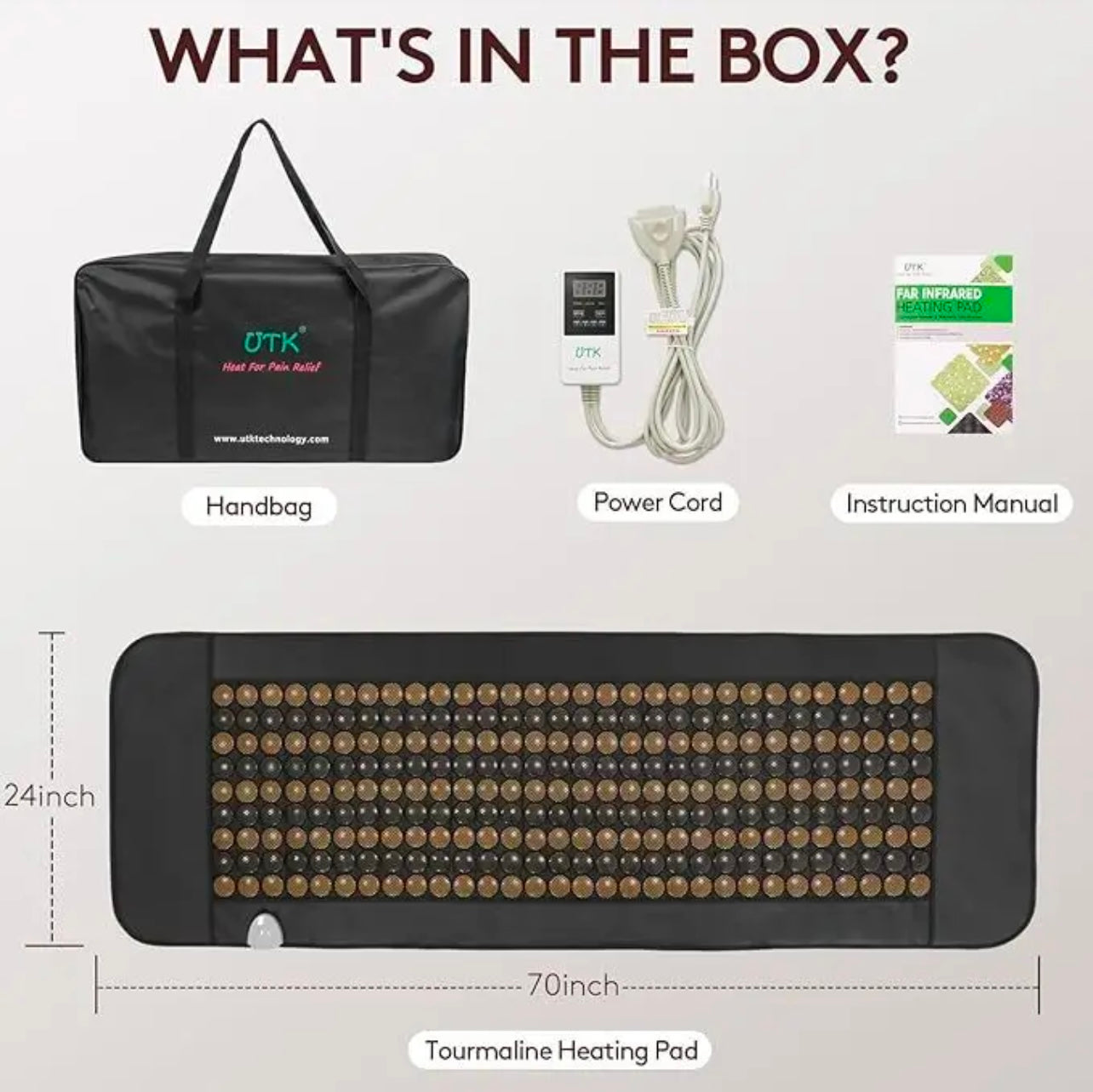 Full-Body Tourmaline Infrared Heating Pad for Pain Relief