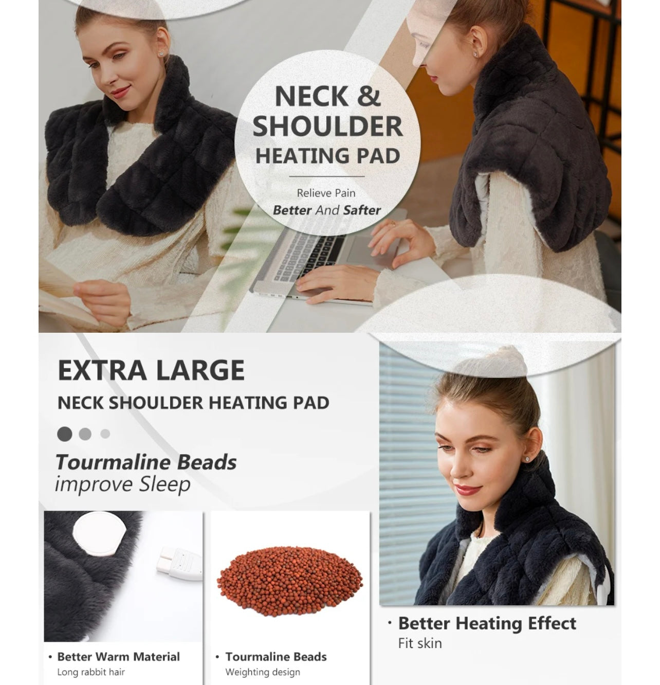 Weighted Heating Wrap for Neck & Shoulders