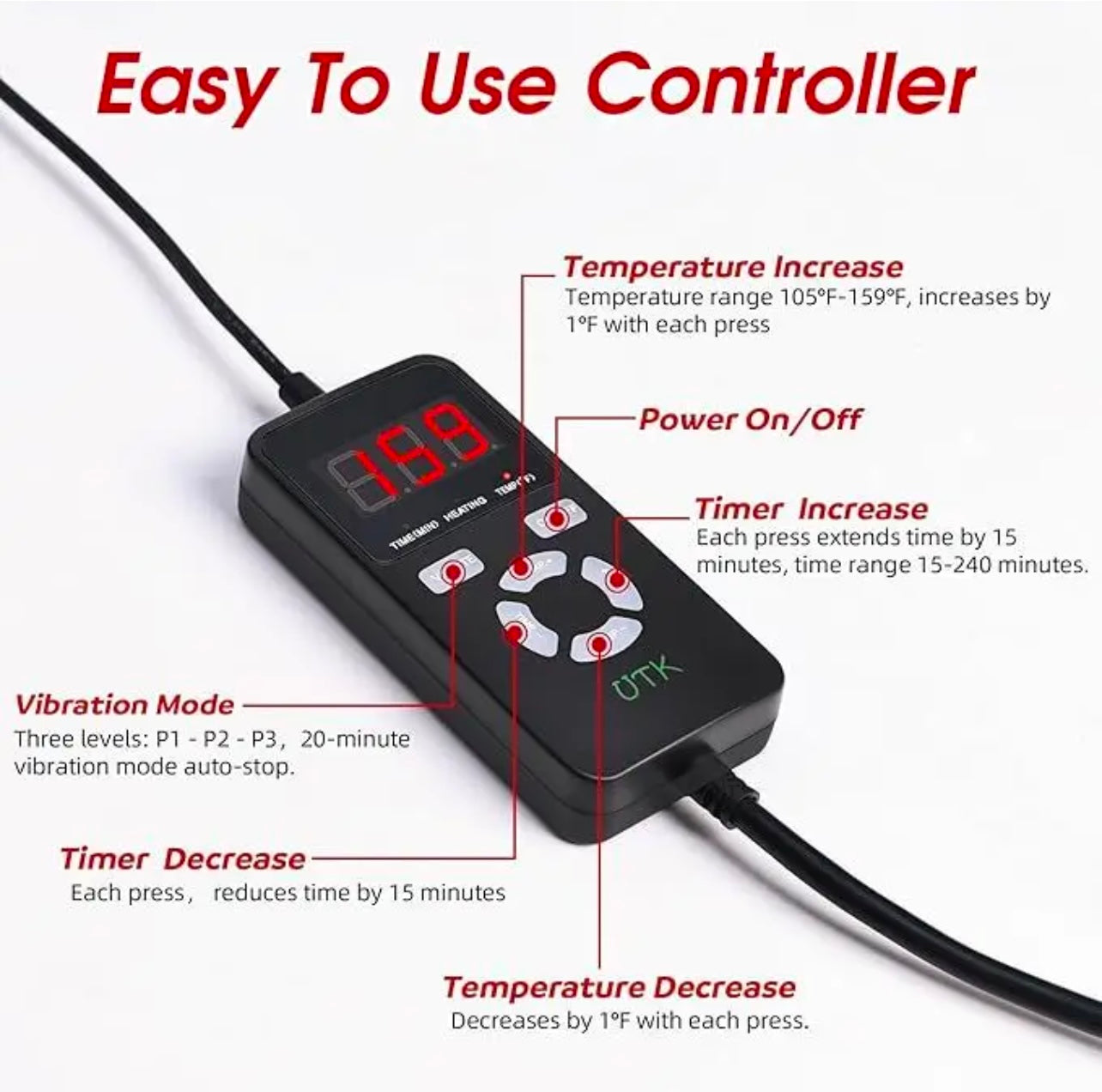 Infrared Vibrating Heating Pad