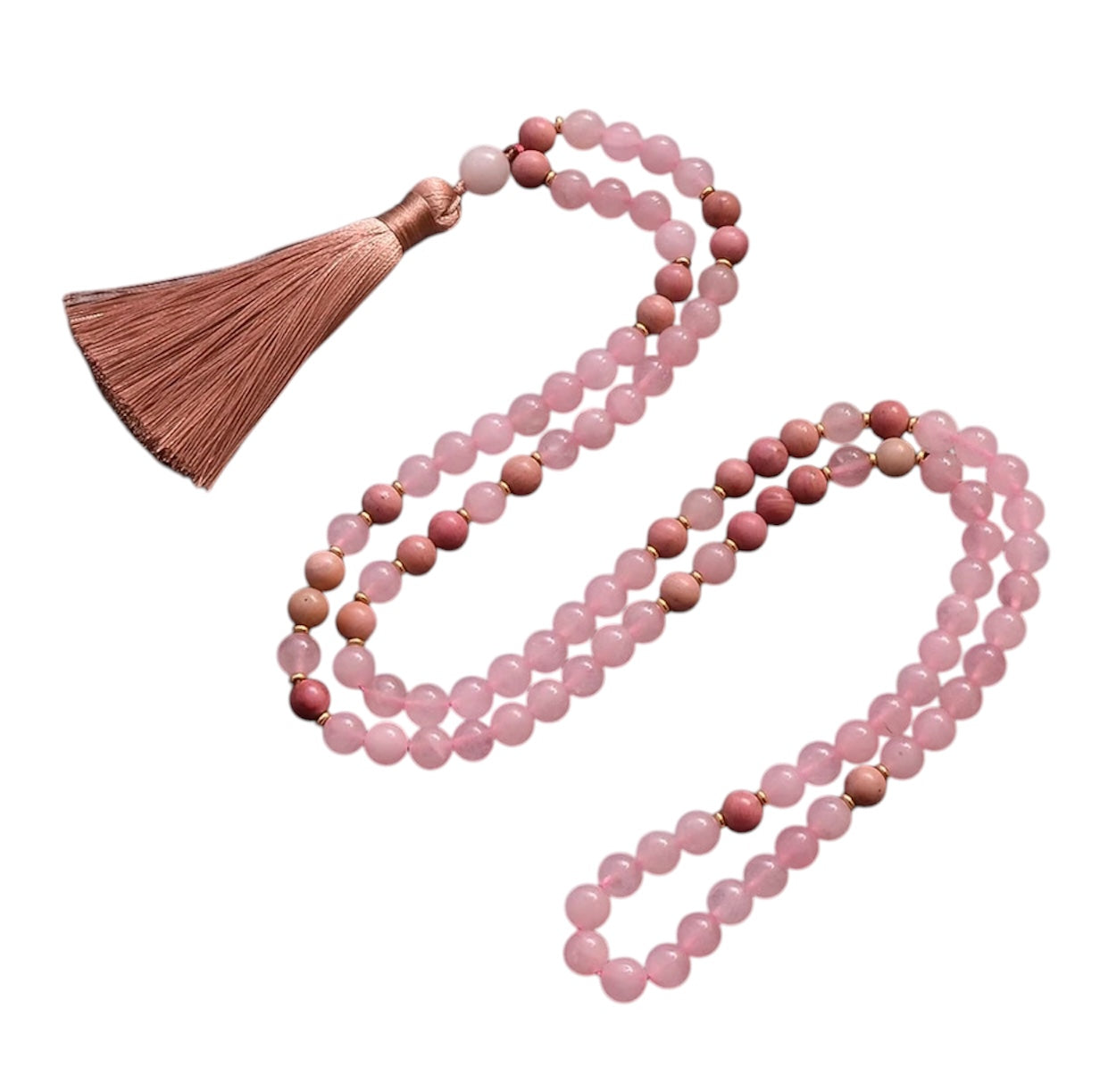 Rhodonite & Rose Quartz Japamala