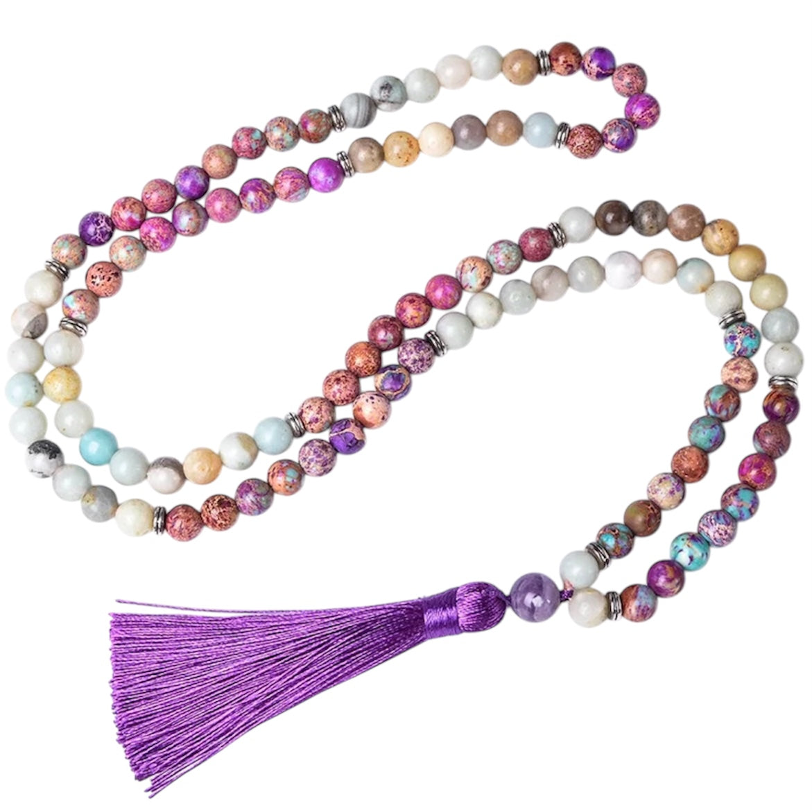 Imperial Jasper & Amazonite Japamala