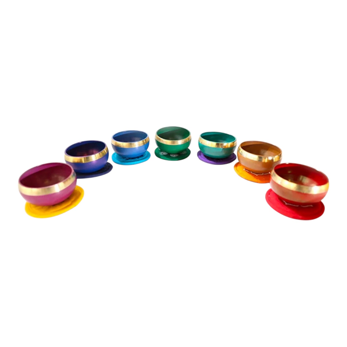Chakra Copper Tibetan Singing Bowl Set