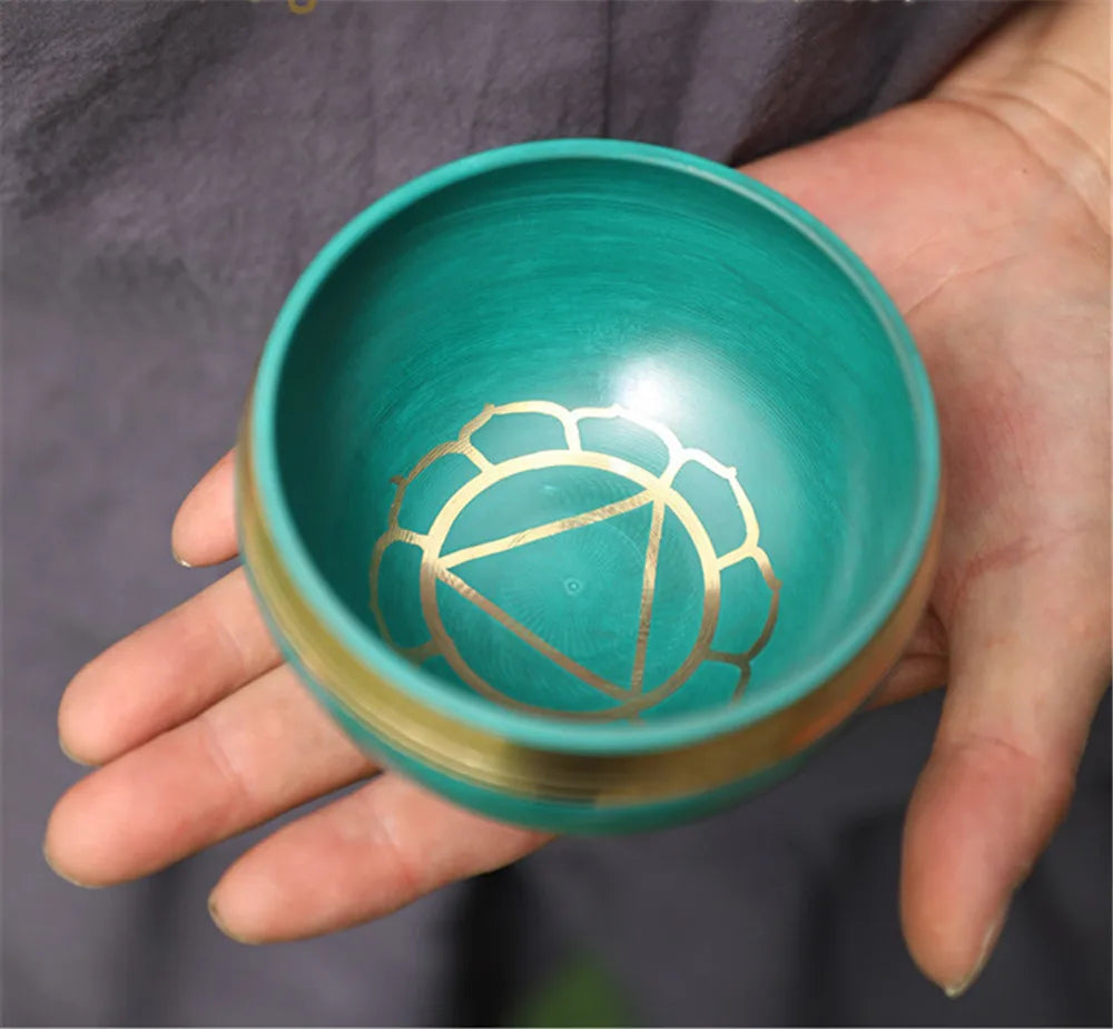 Chakra Copper Tibetan Singing Bowl Set