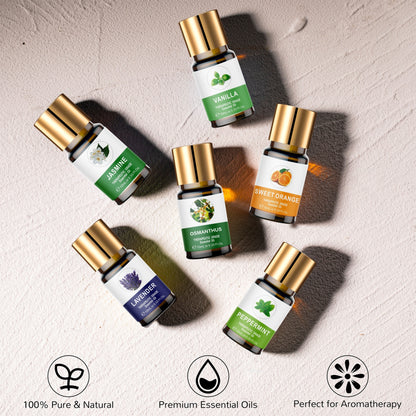 Essential Oil Collection with Wooden Box