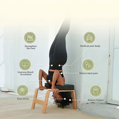 Wooden Yoga Headstand Bench
