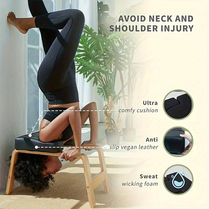 Wooden Yoga Headstand Bench