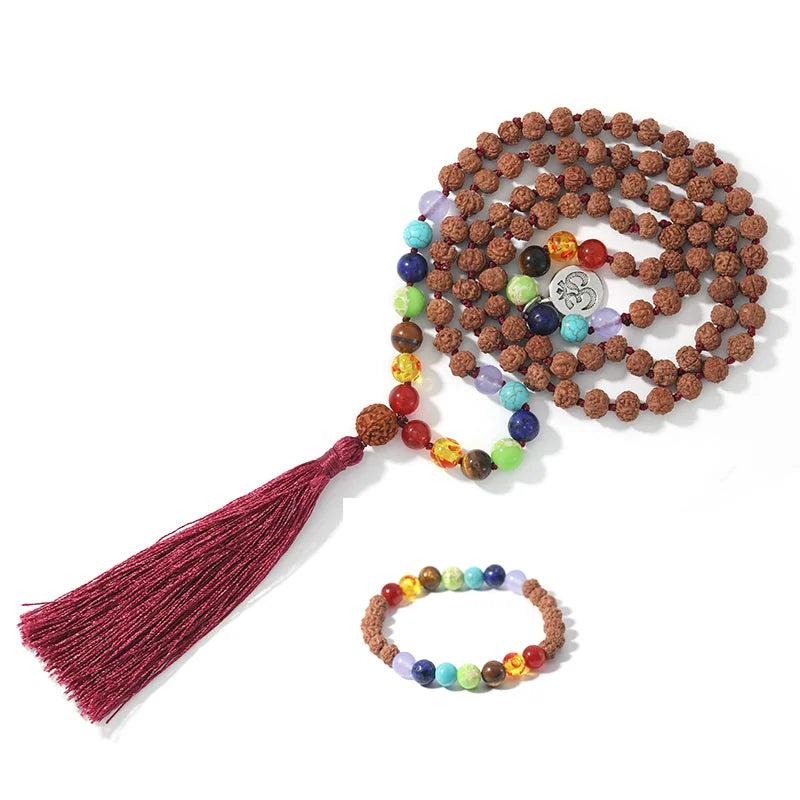 Rudraksha & Seven Chakra Japamala