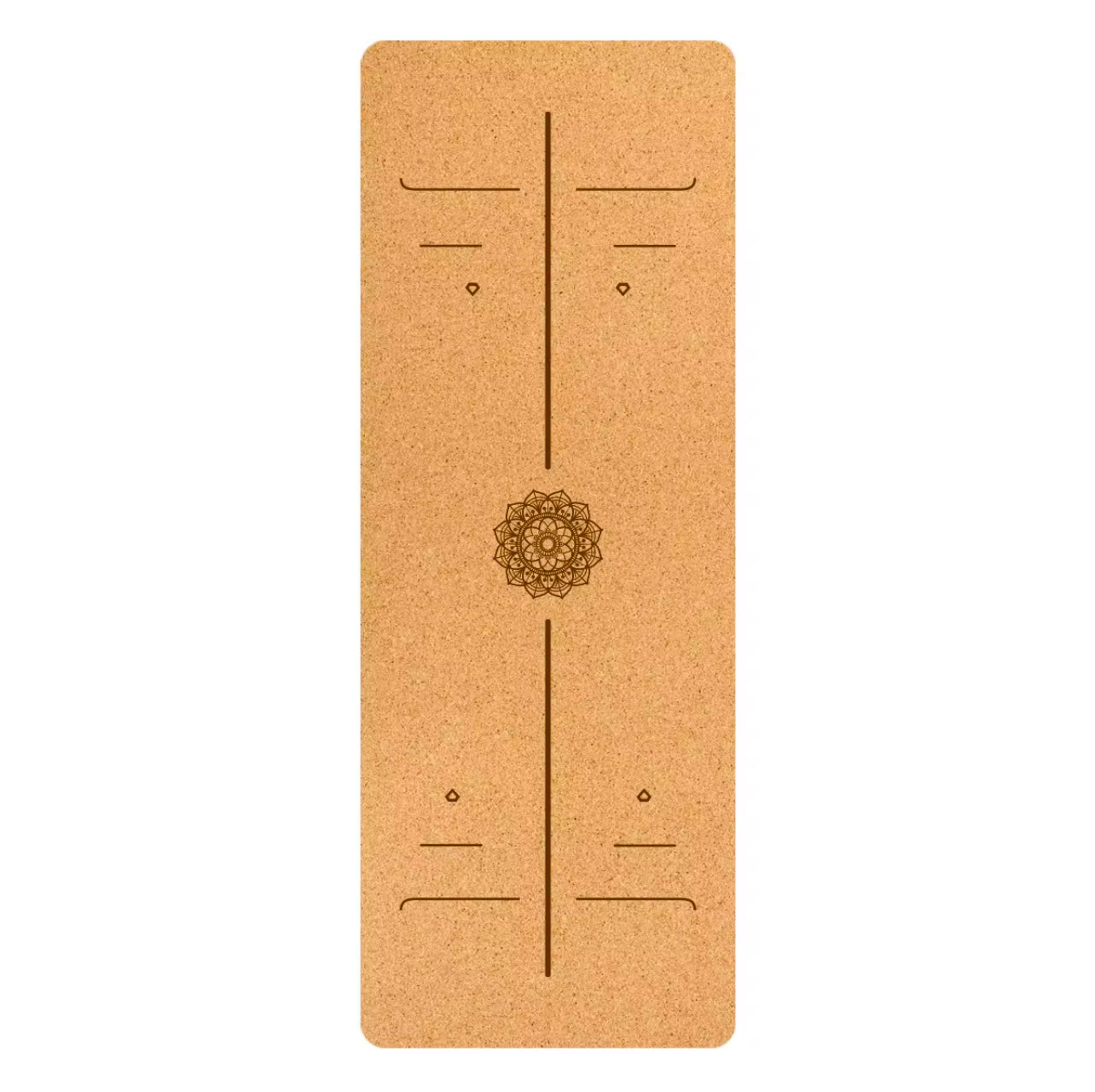 Cork Yoga Mat with Alignment - 5mm