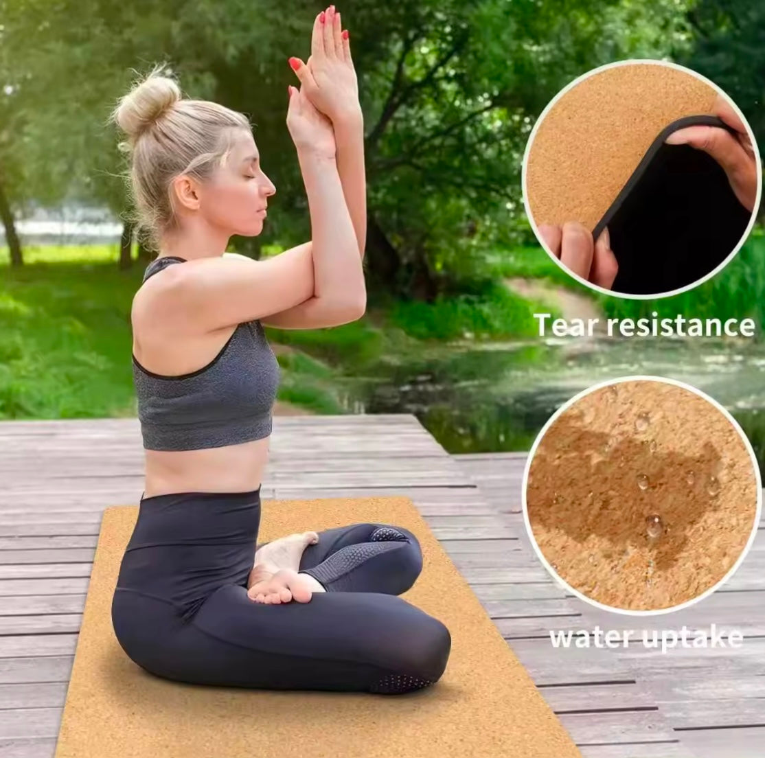Cork Yoga Mat with Alignment - 5mm
