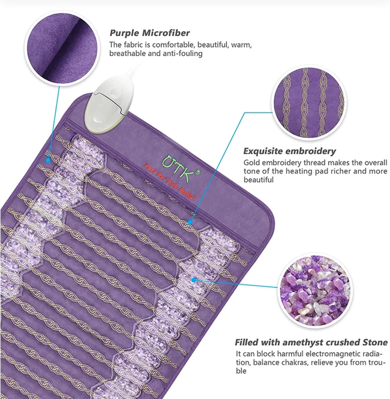 Infrared Healing Mat with Amethyst Energy