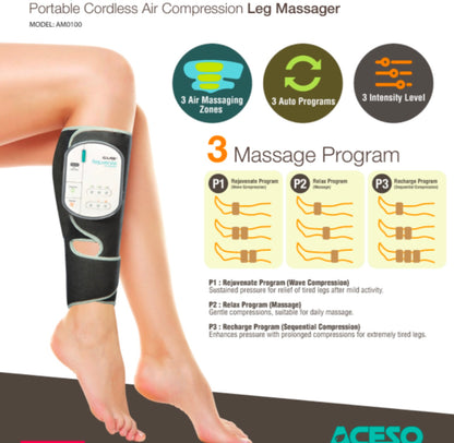 Cordless Air Compression Leg Massager