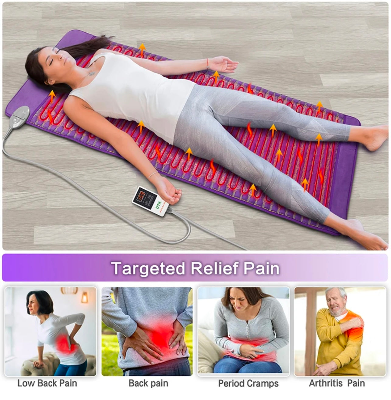 Extra Large Amethyst Infrared Therapy Mat