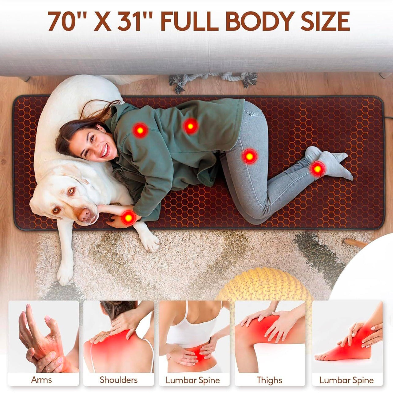 Full Body Size Infrared Heating Pad for Pain Relief