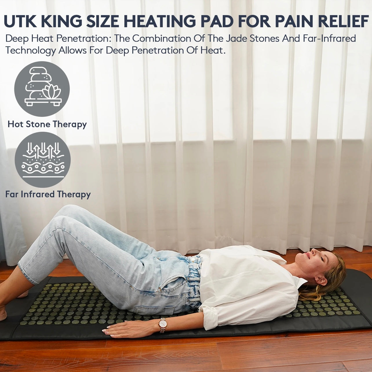 Full-Body Infrared Heating Pad with Natural Jade Stones