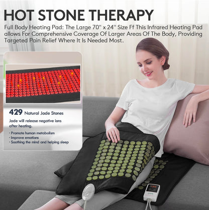 Full-Body Infrared Heating Pad with Natural Jade Stones