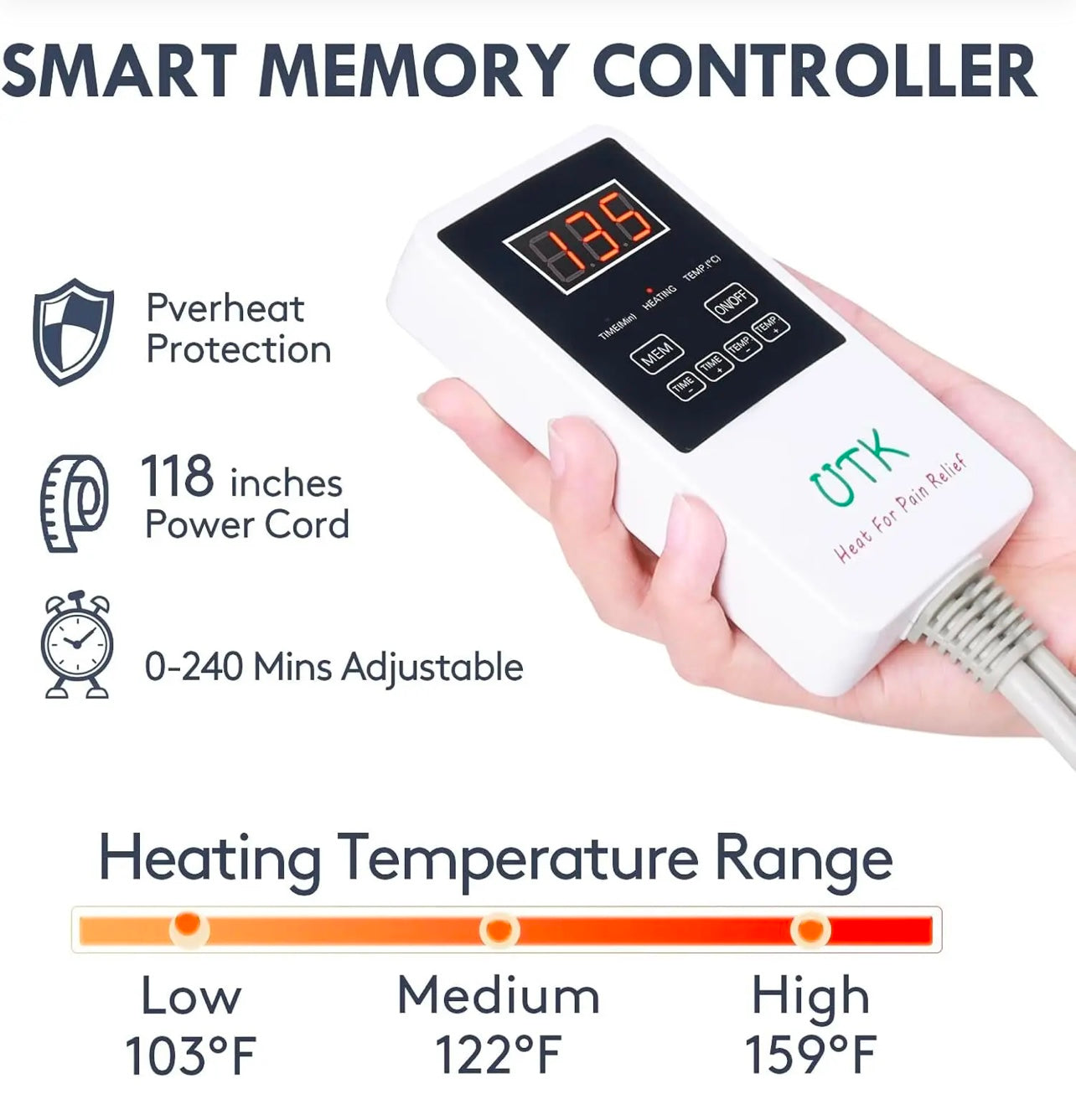 Full-Body Infrared Heating Pad with Natural Jade Stones