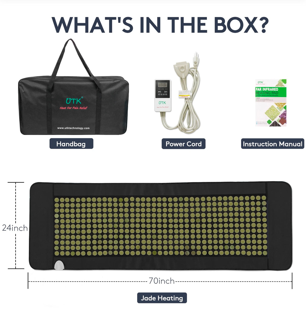 Full-Body Infrared Heating Pad with Natural Jade Stones