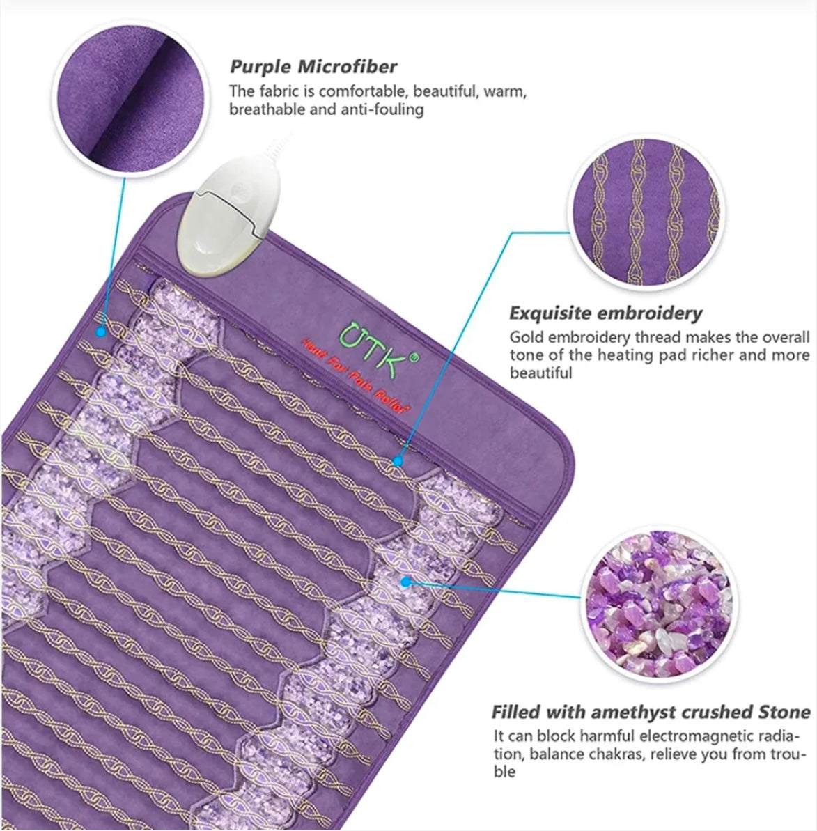 Extra Large Amethyst Infrared Therapy Mat
