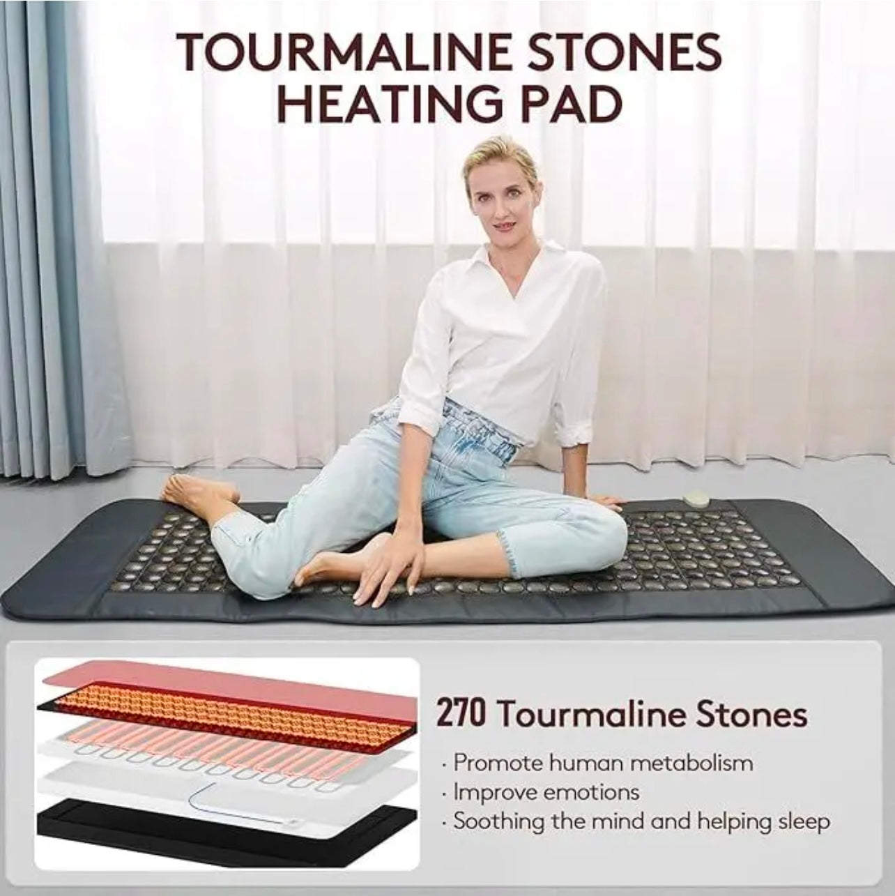 Full-Body Tourmaline Infrared Heating Pad for Pain Relief