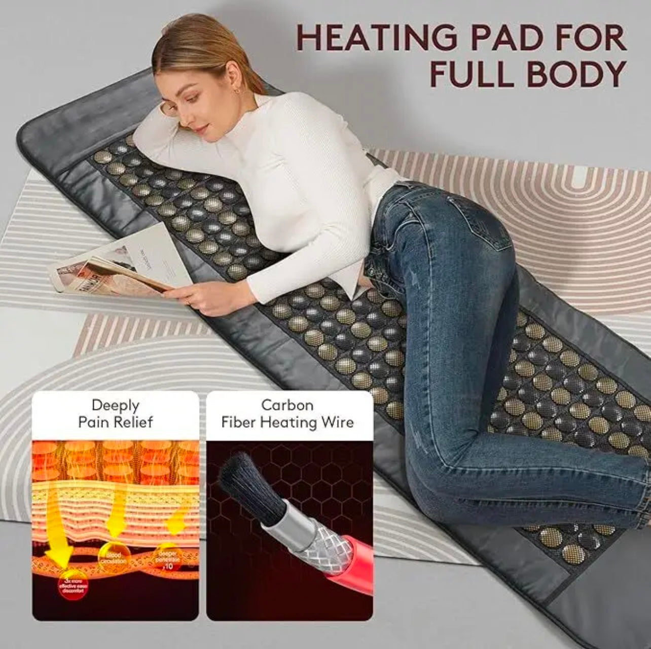 Full-Body Tourmaline Infrared Heating Pad for Pain Relief