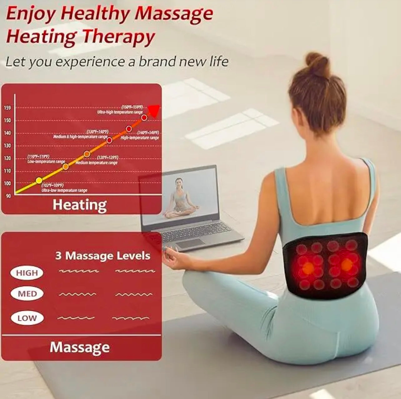 Infrared Vibrating Heating Pad