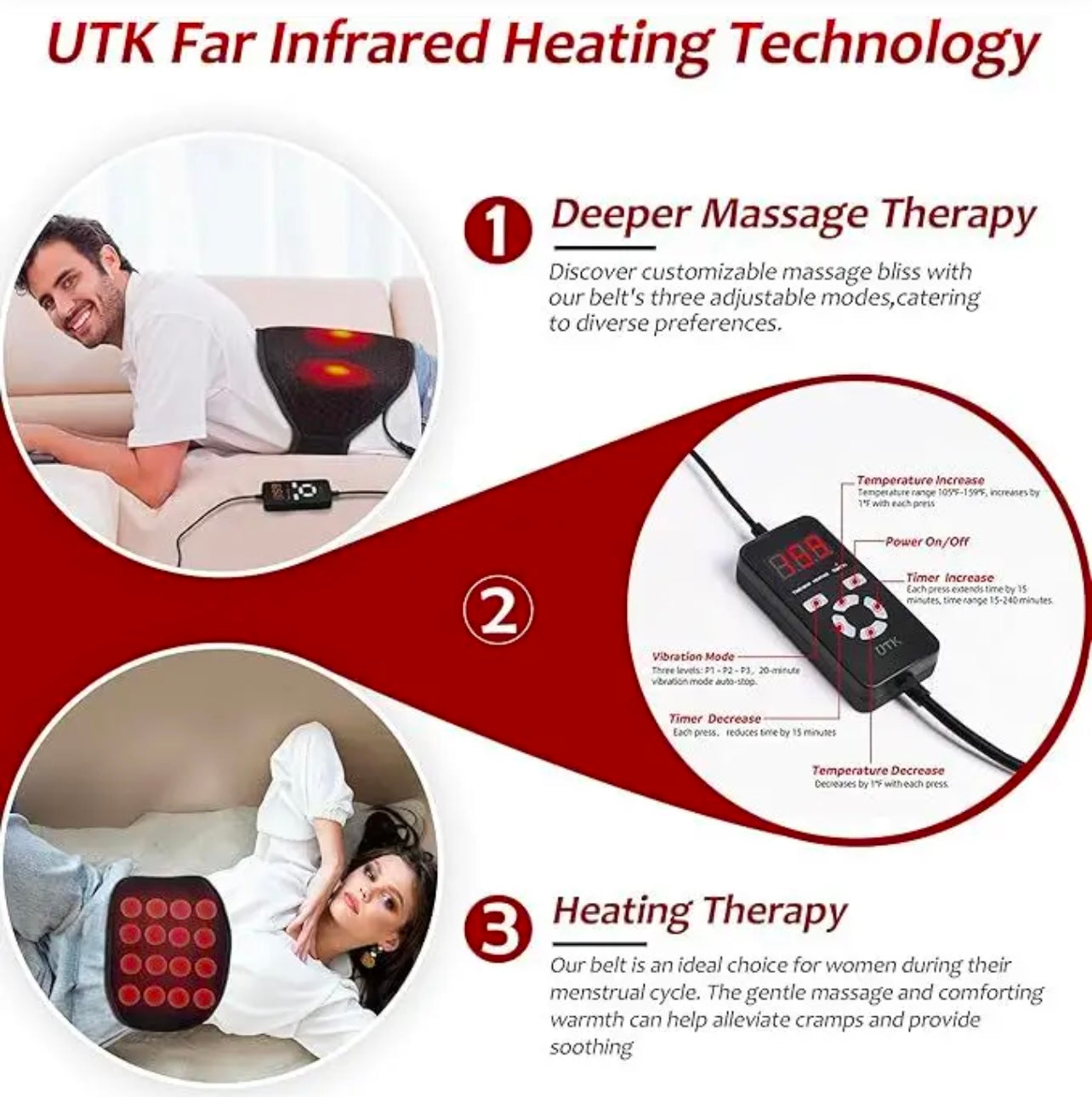 Infrared Vibrating Heating Pad