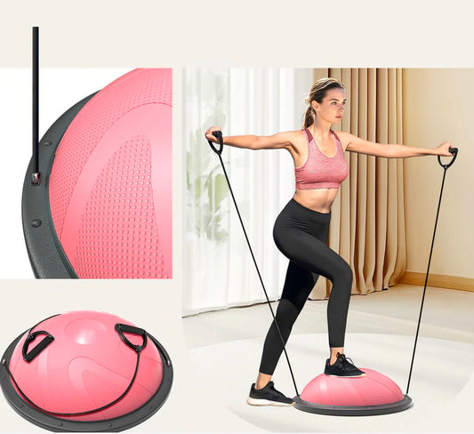 Half Balance Ball with Resistance Bands