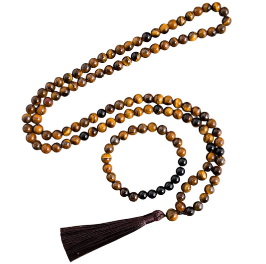Tiger Eye & Black Onyx Japamala