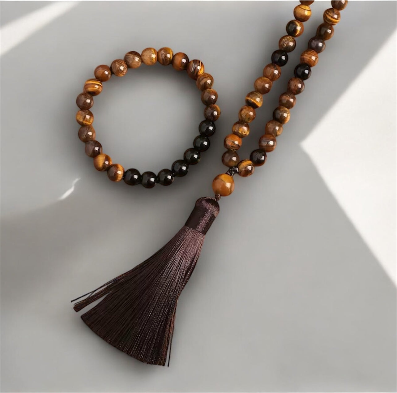Tiger Eye & Black Onyx Japamala