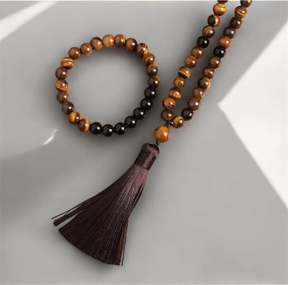 Tiger Eye & Black Onyx Japamala