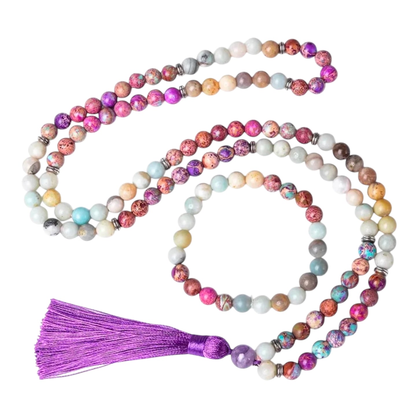 Imperial Jasper & Amazonite Japamala