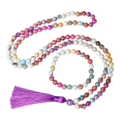 Imperial Jasper & Amazonite Japamala