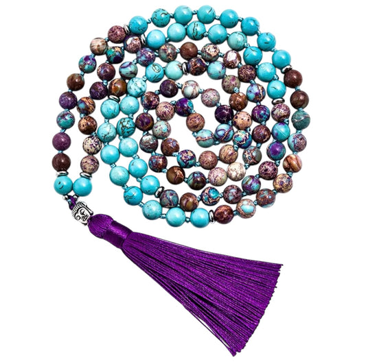 Turquoise & Jasper Japamala