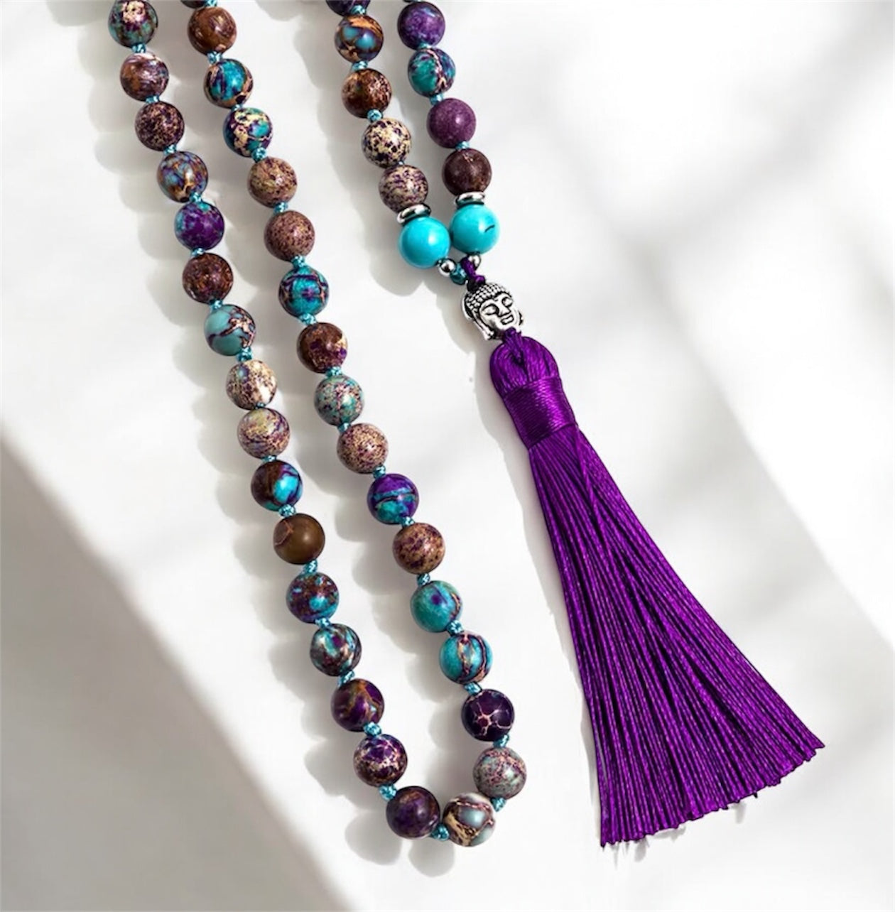 Turquoise & Jasper Japamala