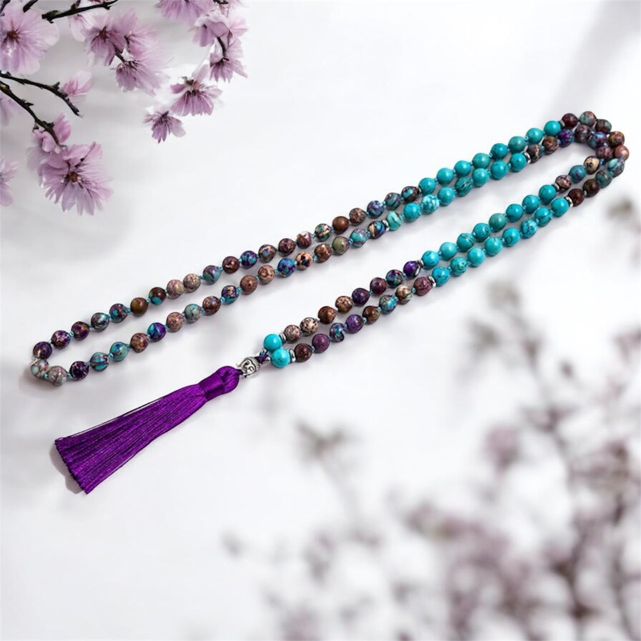 Turquoise & Jasper Japamala
