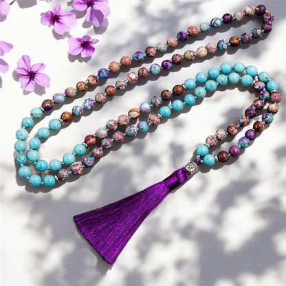 Turquoise & Jasper Japamala