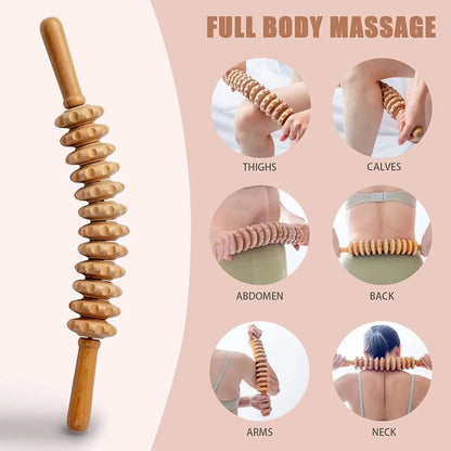 Roller Wooden Handheld Massager
