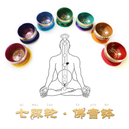Chakra Copper Tibetan Singing Bowl Set