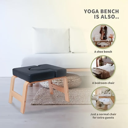 Wooden Yoga Headstand Bench