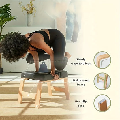 Wooden Yoga Headstand Bench