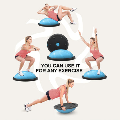 Half Balance Ball with Resistance Bands